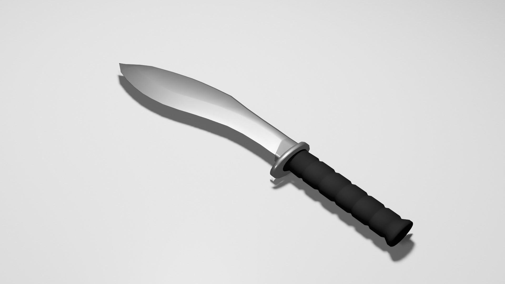 Knife - Kukri machete Low-poly 3D model_4