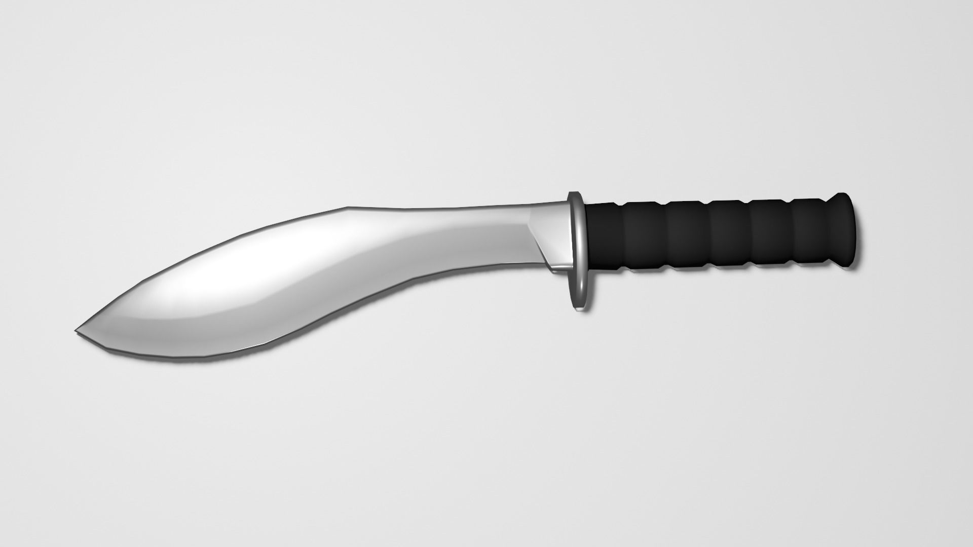 Knife - Kukri machete Low-poly 3D model_5