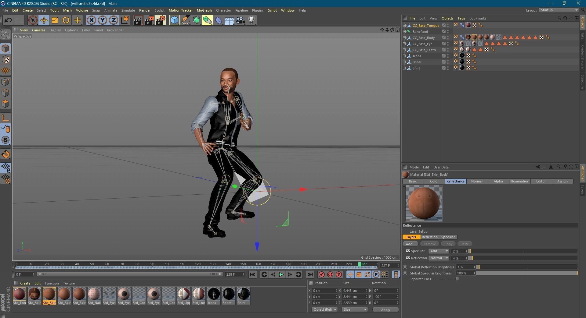 Will Smith  3D Character  3D model Ready for animation 3D model_14