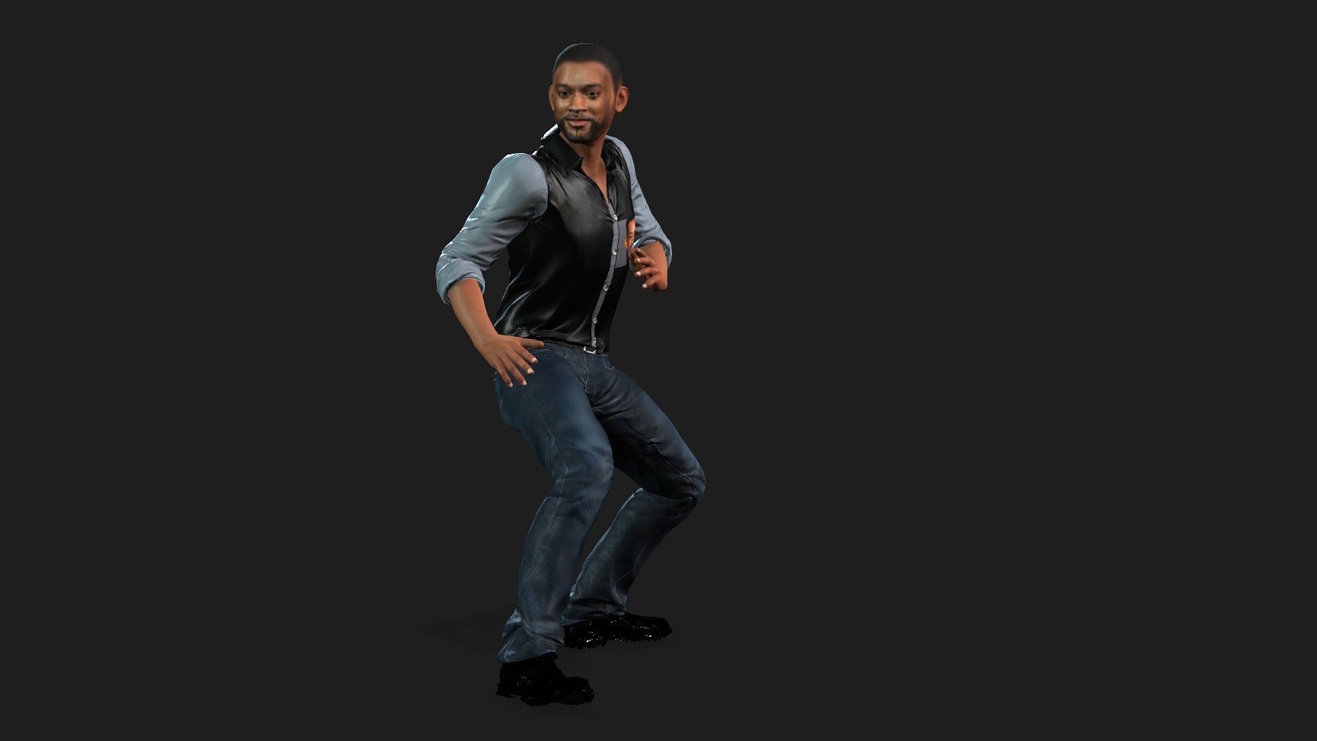 Will Smith  3D Character  3D model Ready for animation 3D model_2