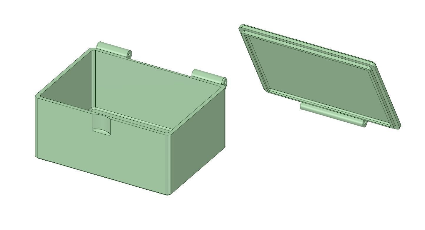 Card Game Box with Hinged Lid 3D print model_6