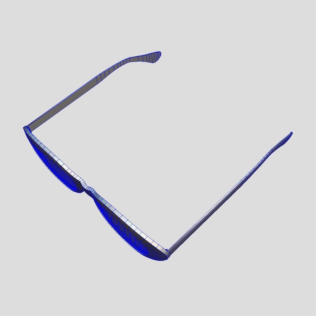 Sunglasses 2 cat eye Low-poly 3D model_7