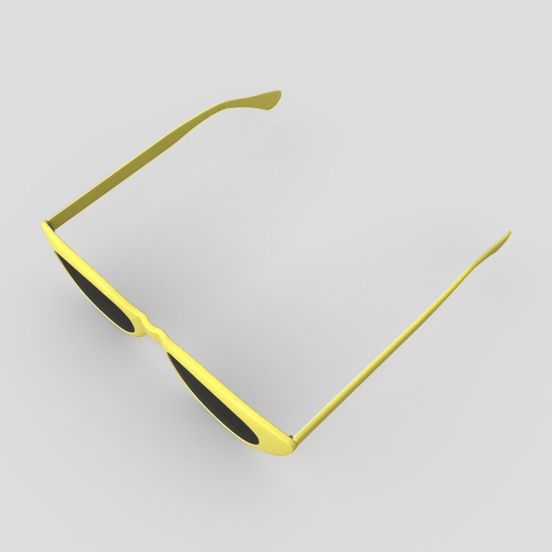 Sunglasses 2 cat eye Low-poly 3D model_6