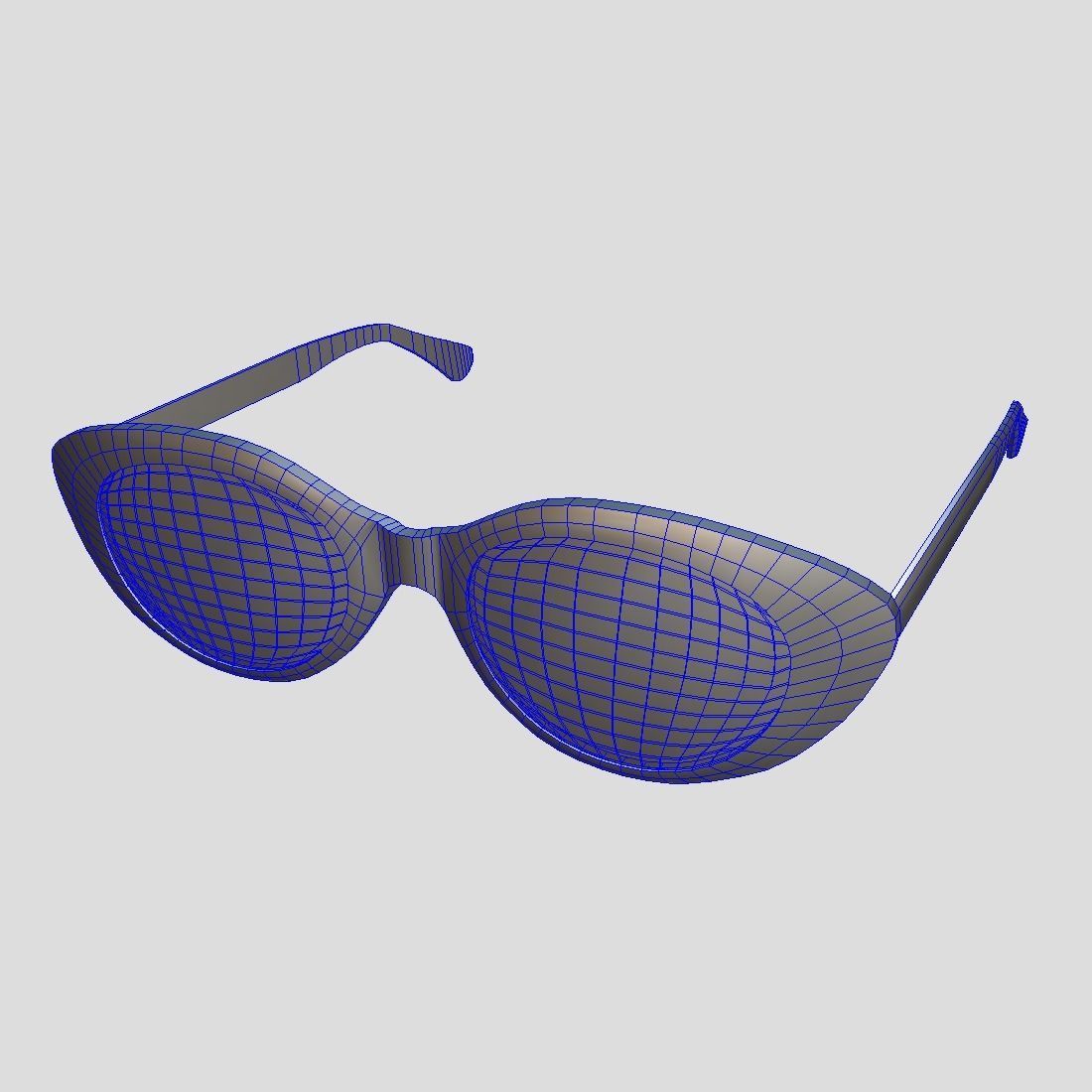 Sunglasses 2 cat eye Low-poly 3D model_5