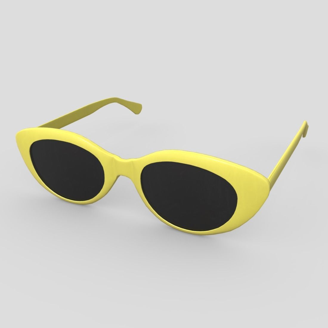 Sunglasses 2 cat eye Low-poly 3D model_4