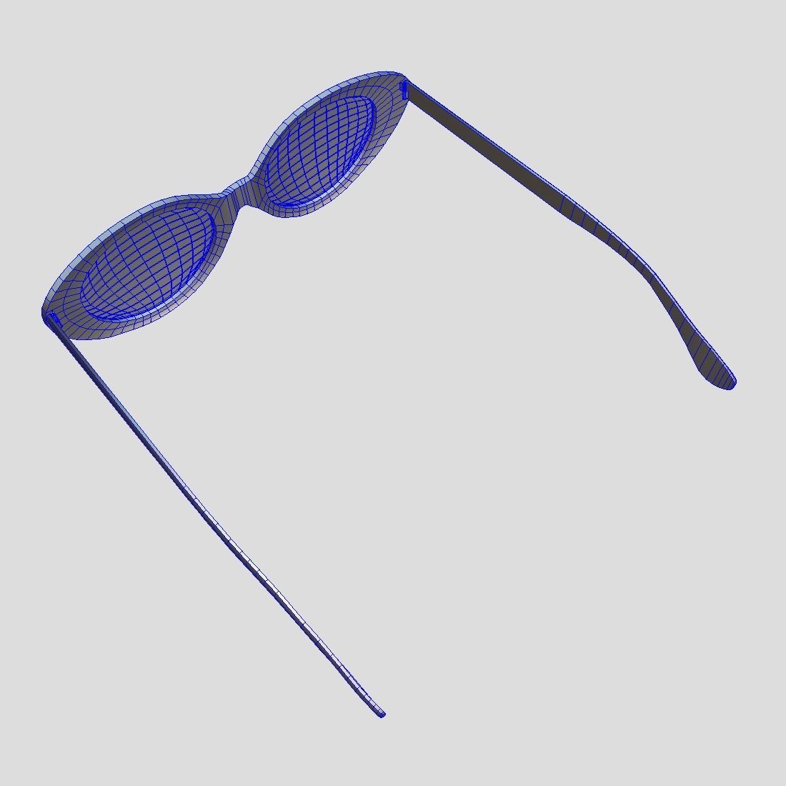 Sunglasses 2 cat eye Low-poly 3D model_9