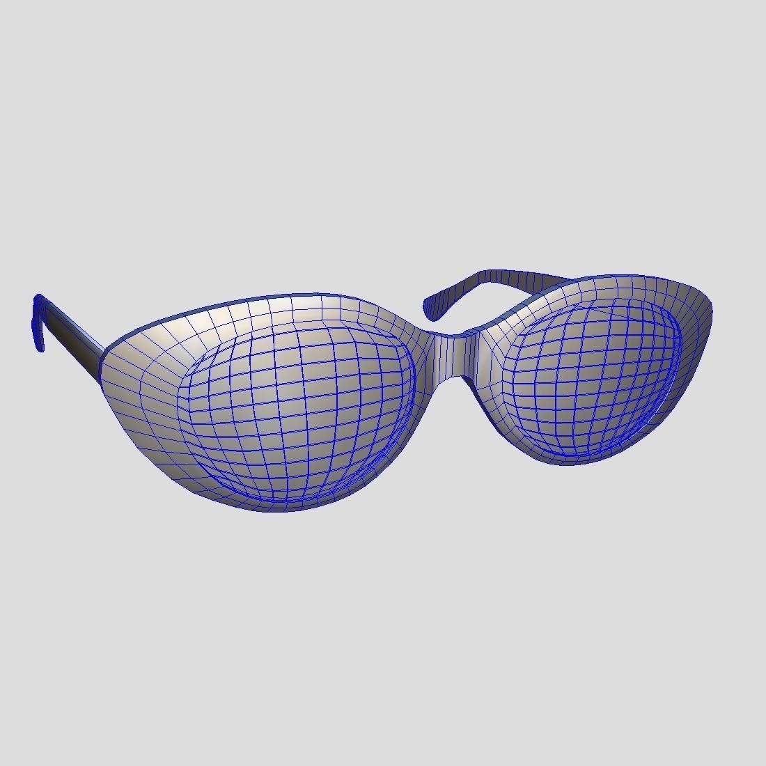 Sunglasses 2 cat eye Low-poly 3D model_1