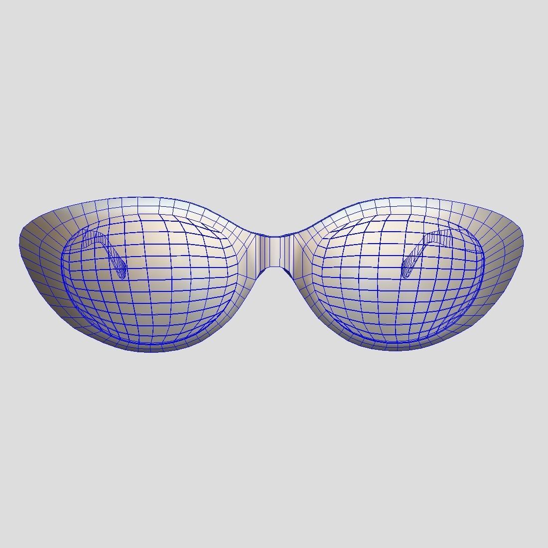 Sunglasses 2 cat eye Low-poly 3D model_3