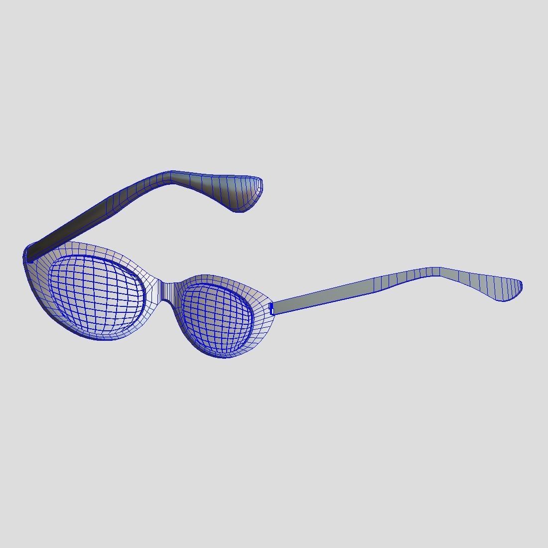 Sunglasses 2 cat eye Low-poly 3D model_11