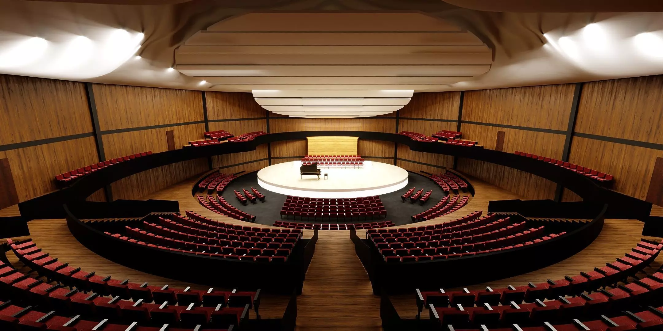 Concert Hall Amphitheater VR Baked Corona Max Scene Low-poly 3D model