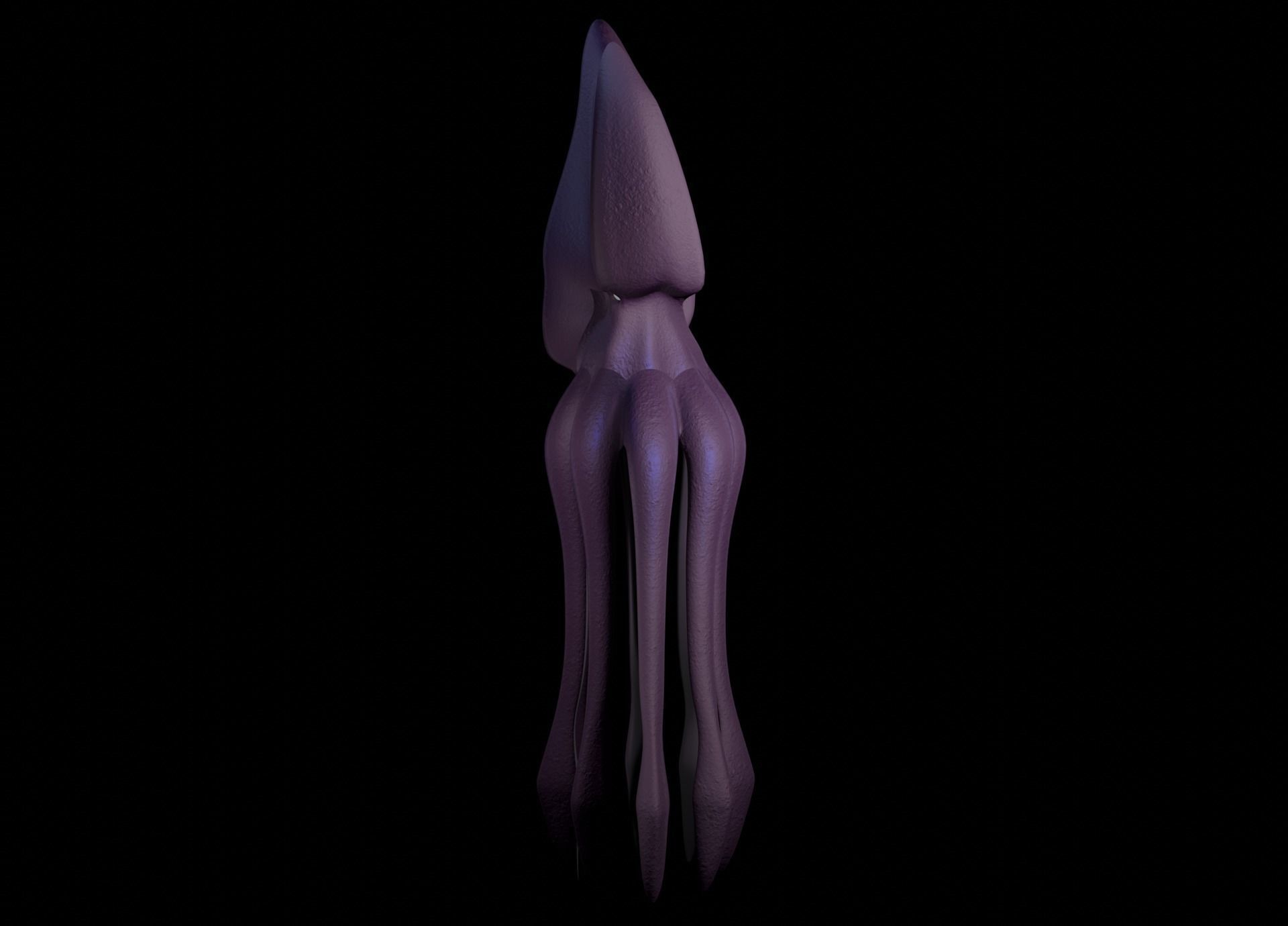 Low Poly Giant Squid Low-poly 3D model_4