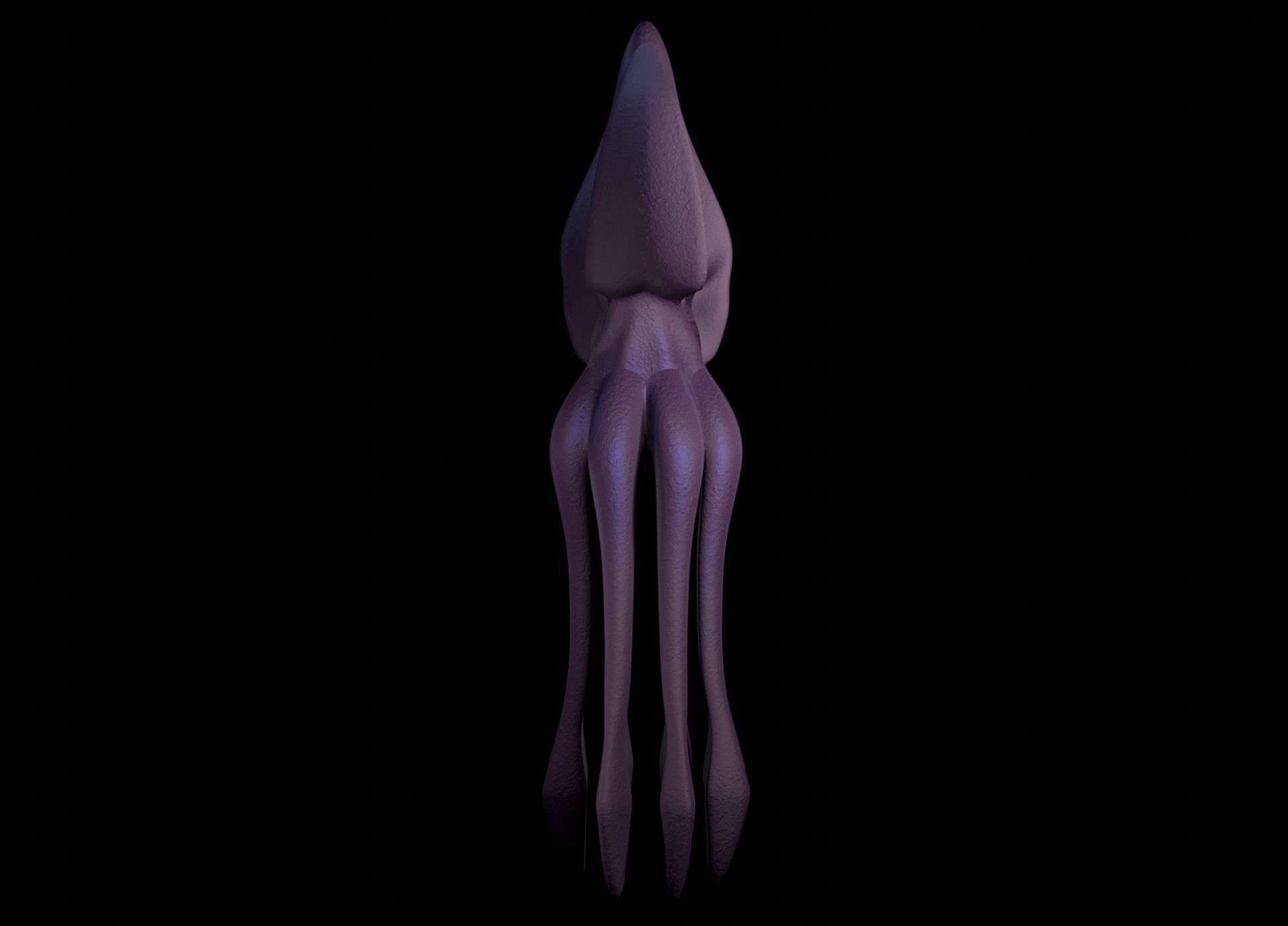 Low Poly Giant Squid Low-poly 3D model_2