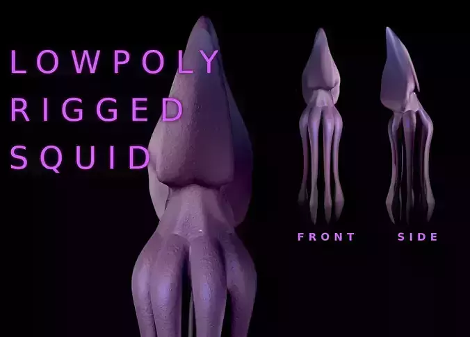 Low Poly Giant Squid Low-poly 3D model Low Poly Giant Squid Low-poly 3D model