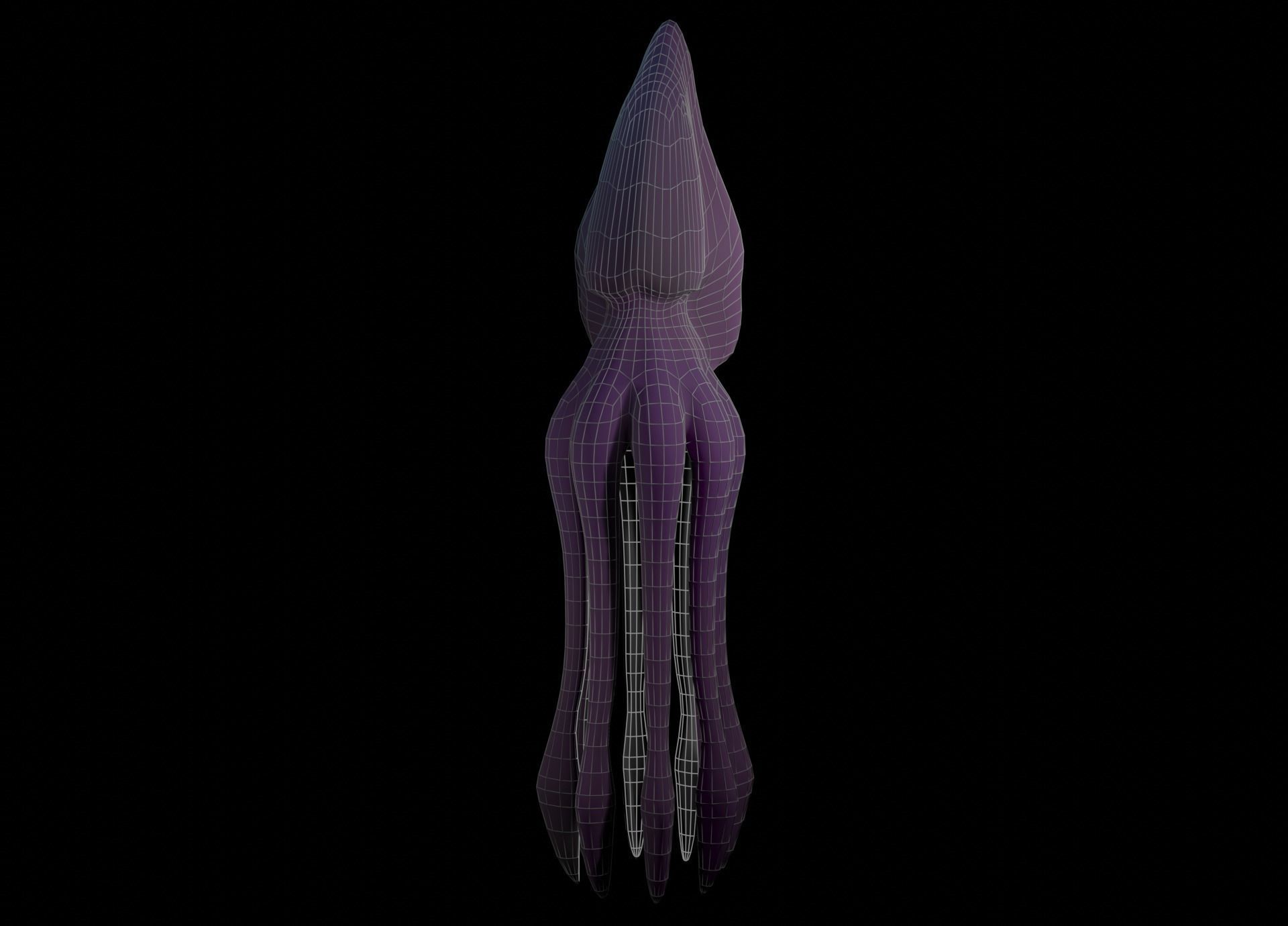 Low Poly Giant Squid Low-poly 3D model_53