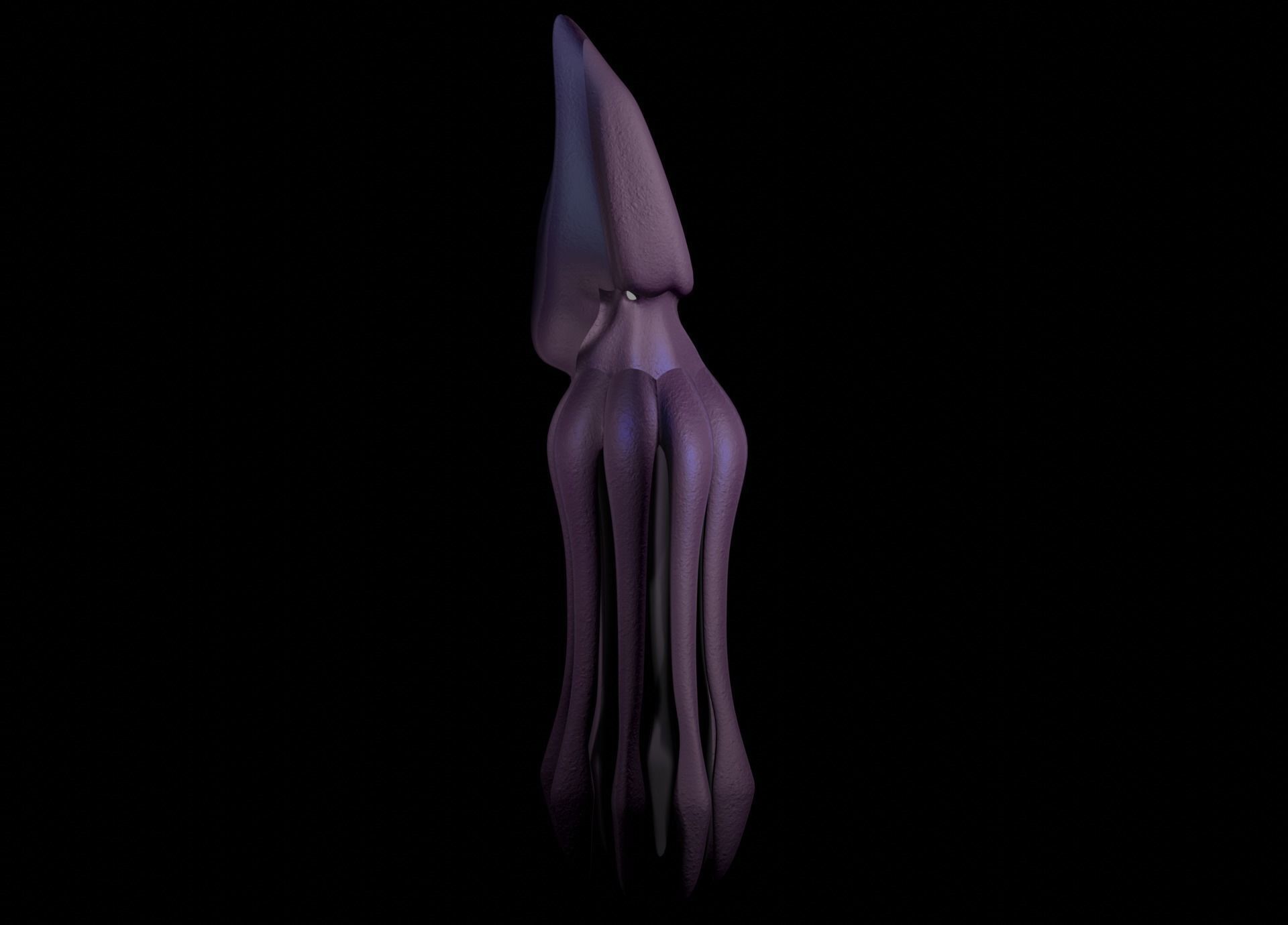 Low Poly Giant Squid Low-poly 3D model_6