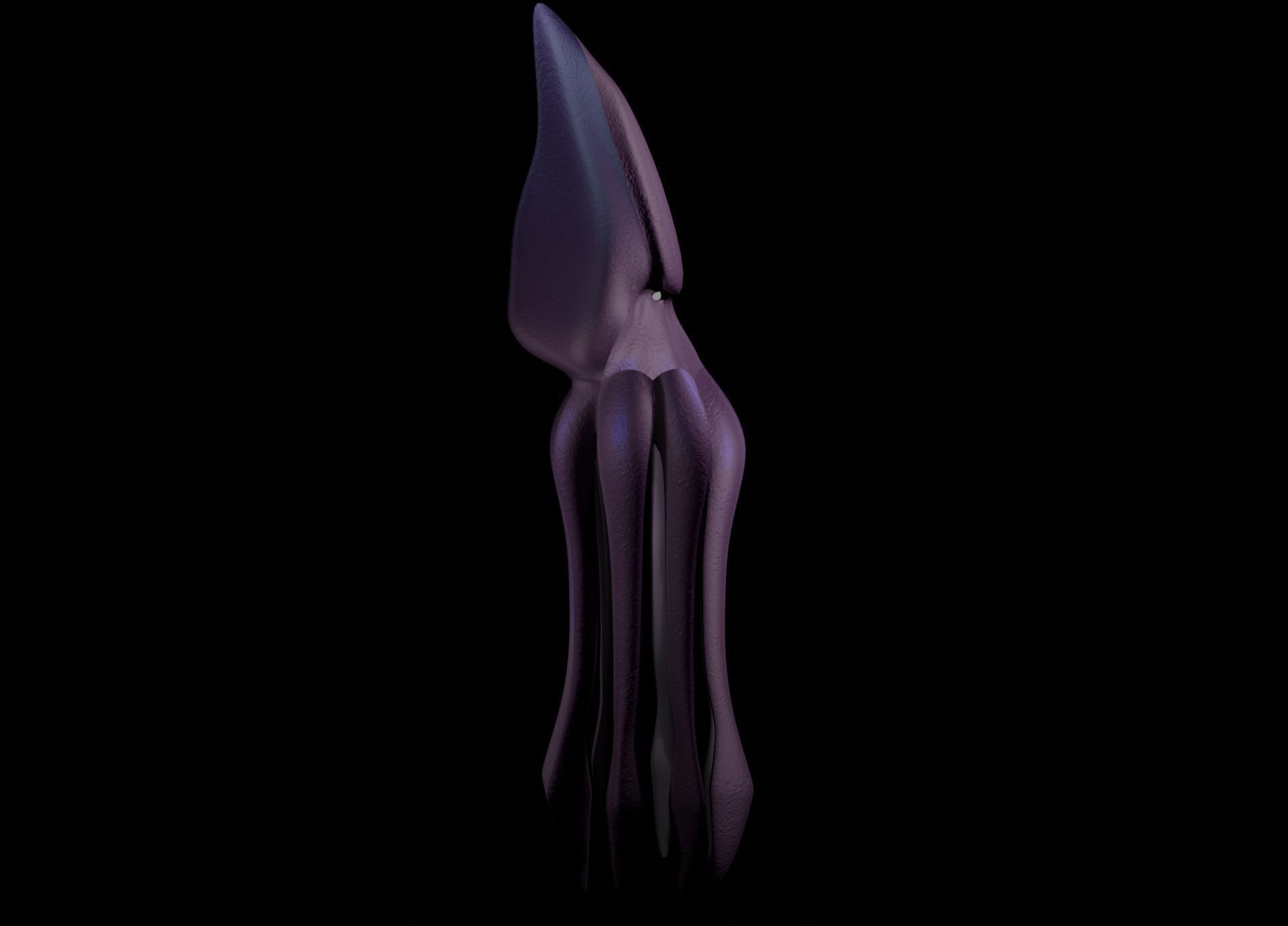 Low Poly Giant Squid Low-poly 3D model_9