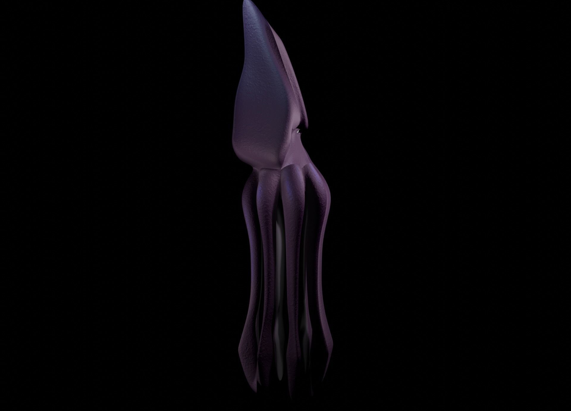 Low Poly Giant Squid Low-poly 3D model_11