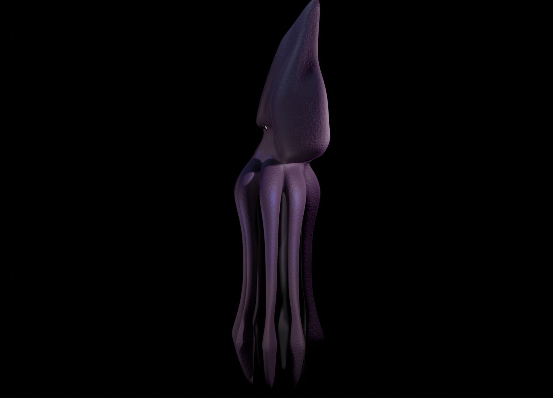 Low Poly Giant Squid Low-poly 3D model_19