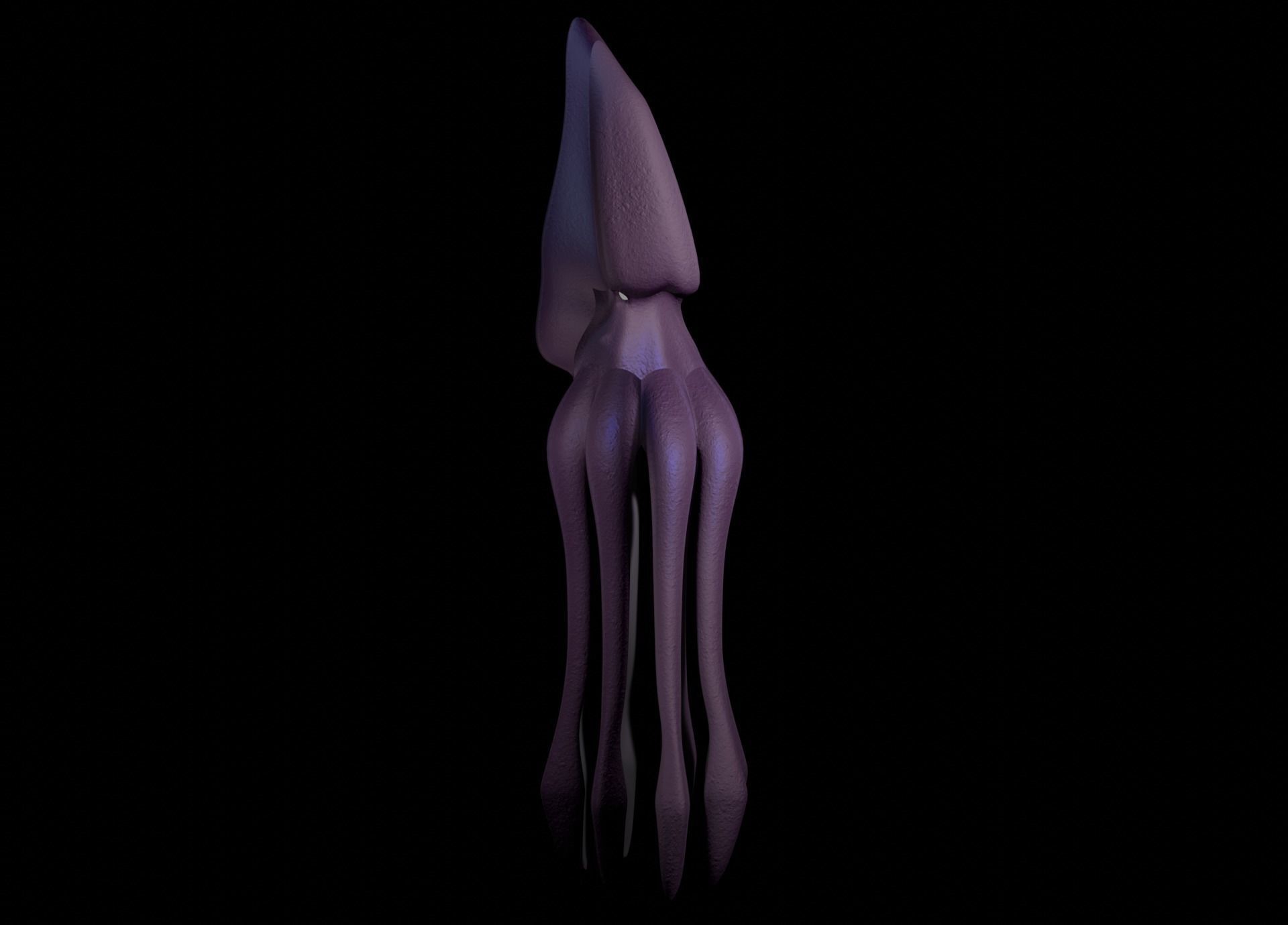 Low Poly Giant Squid Low-poly 3D model_5