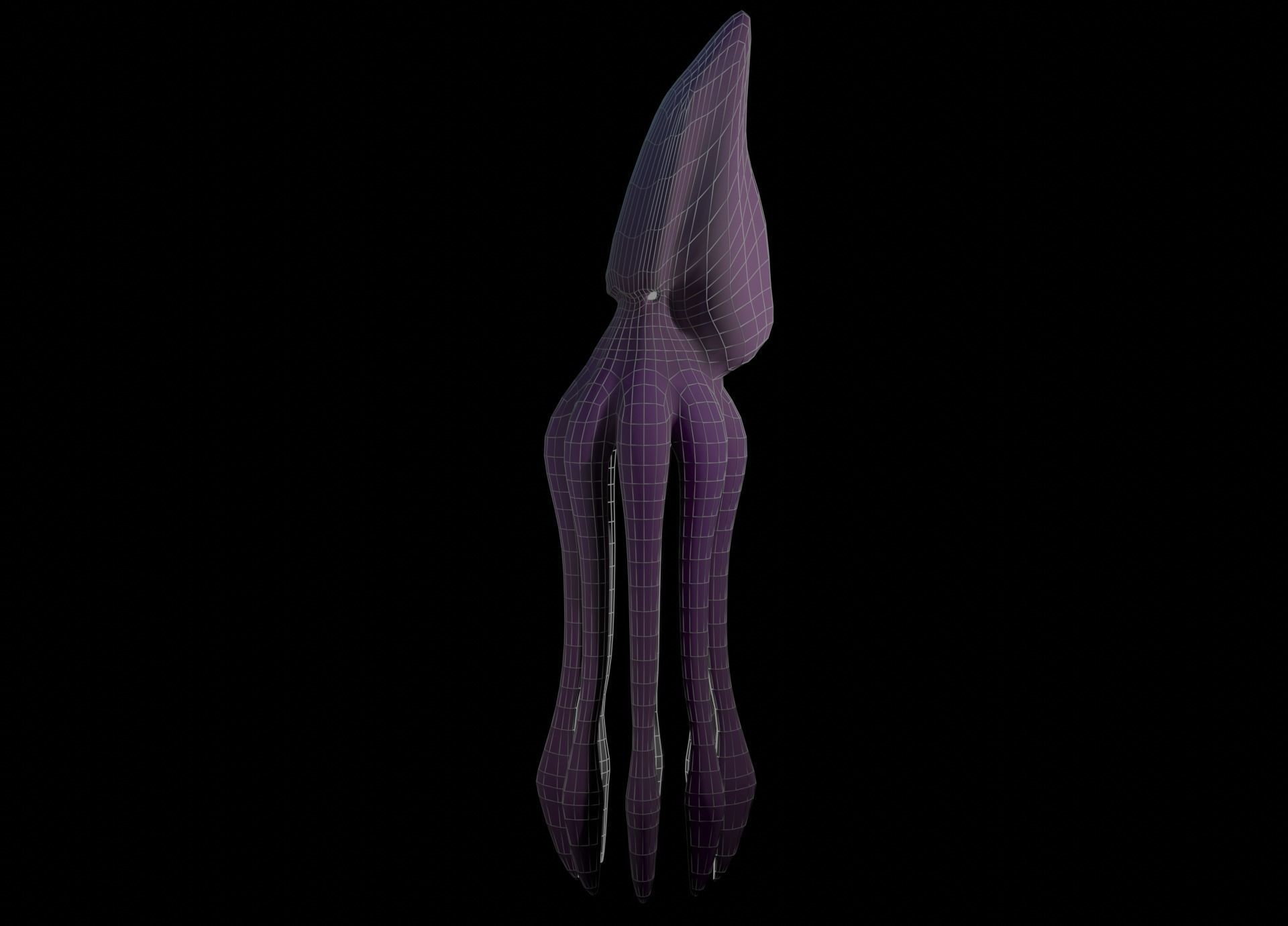 Low Poly Giant Squid Low-poly 3D model_49