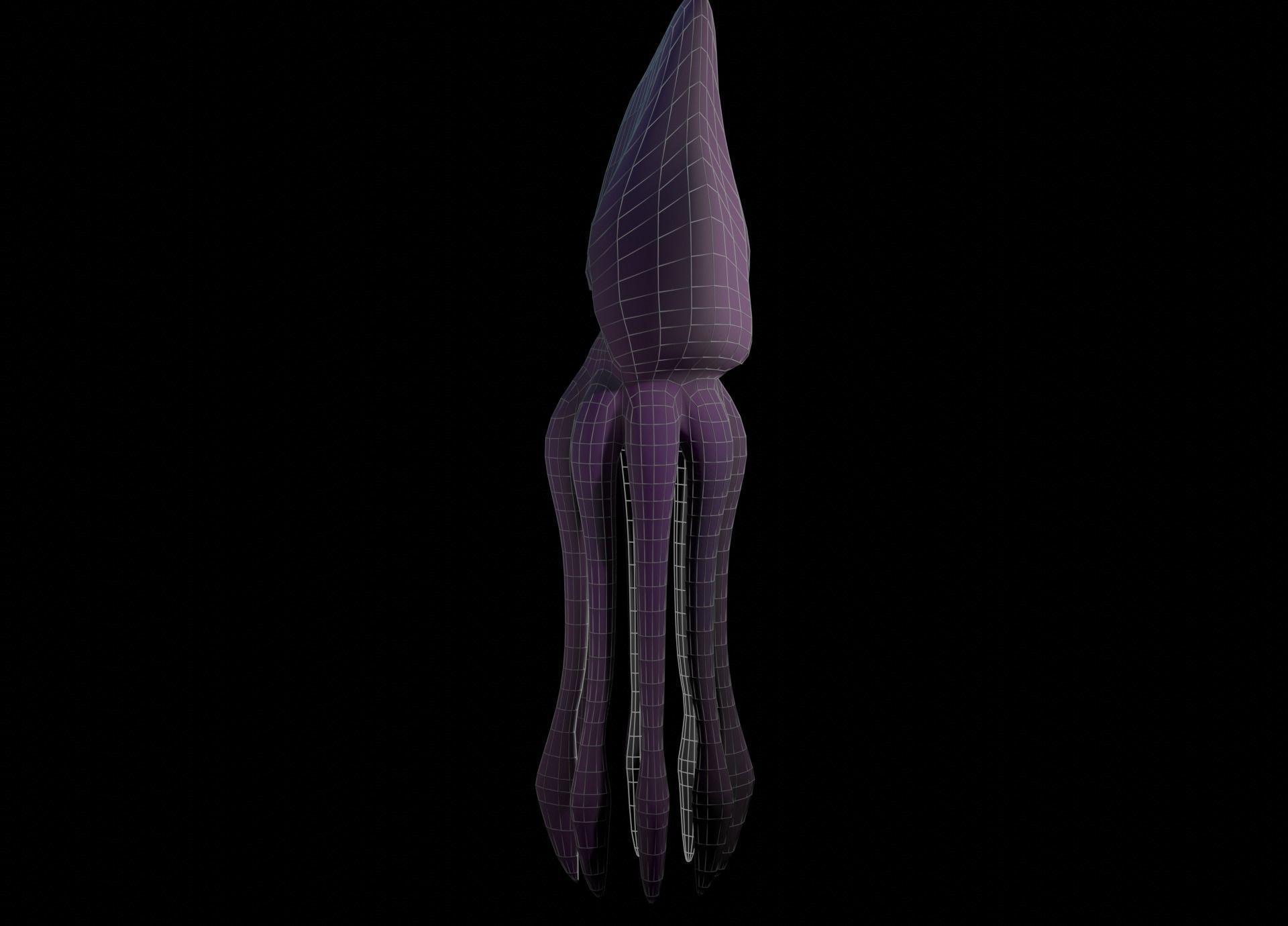 Low Poly Giant Squid Low-poly 3D model_43