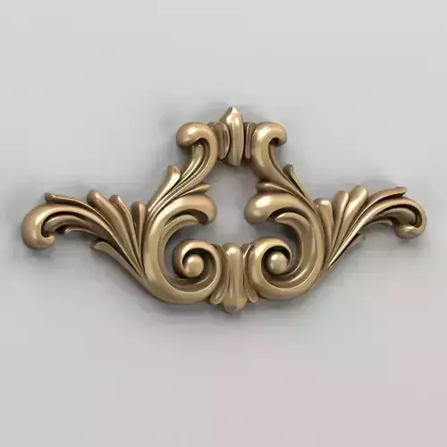 Carved decor horizontal 003 3D model