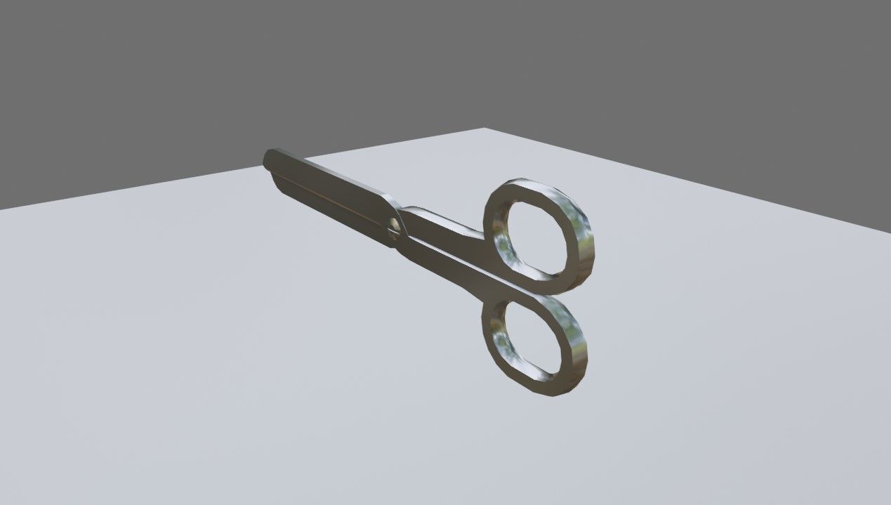 Scissors - Cut - Tesoura de corte Low-poly 3D model_6