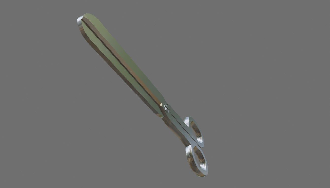 Scissors - Cut - Tesoura de corte Low-poly 3D model_5