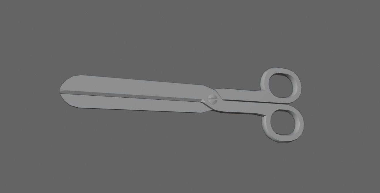 Scissors - Cut - Tesoura de corte Low-poly 3D model_12