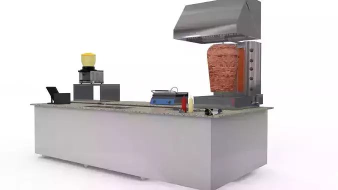 Doner Stand Cafe 3D model