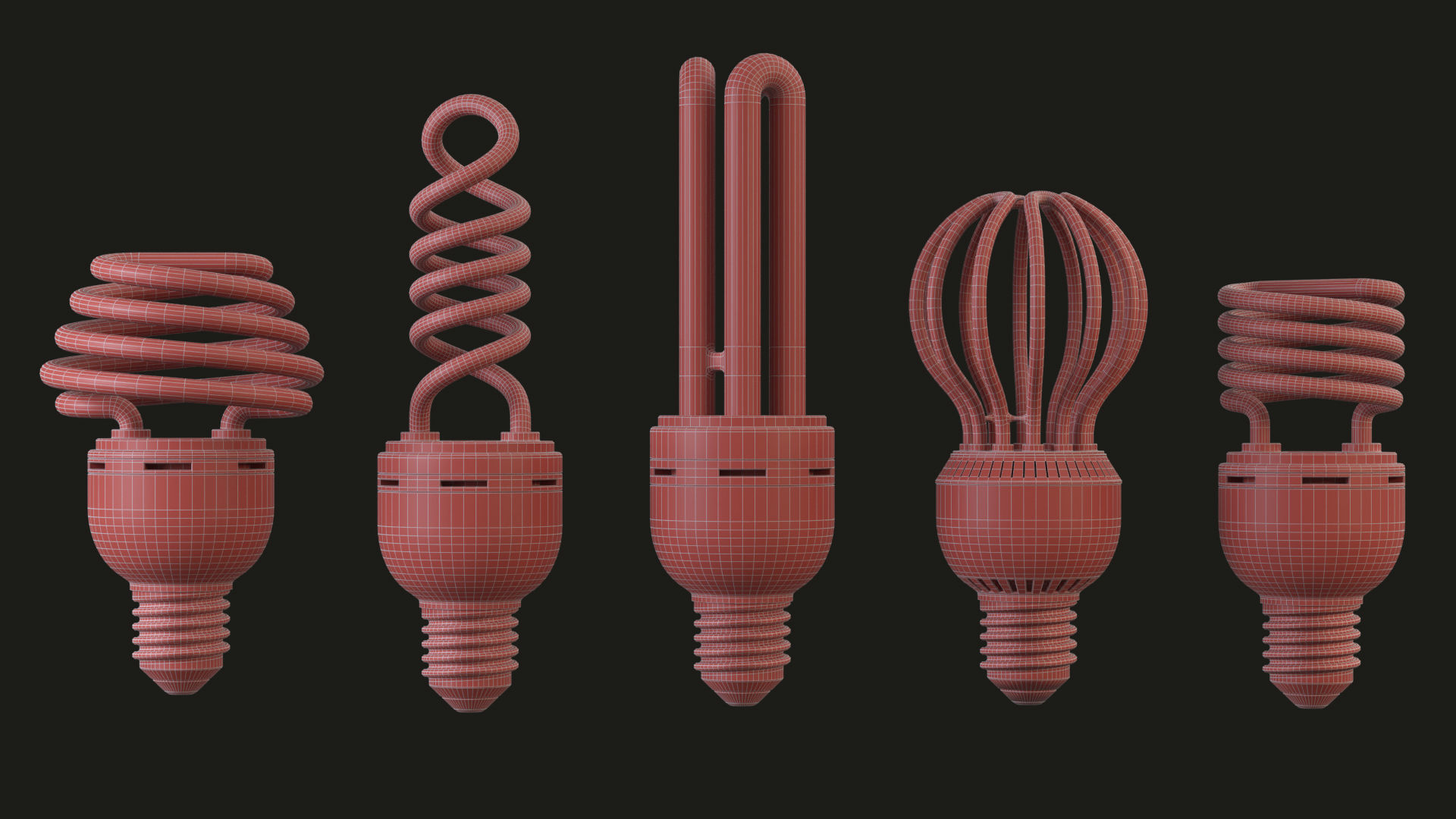 Energy saving light bulbs  3D model_6
