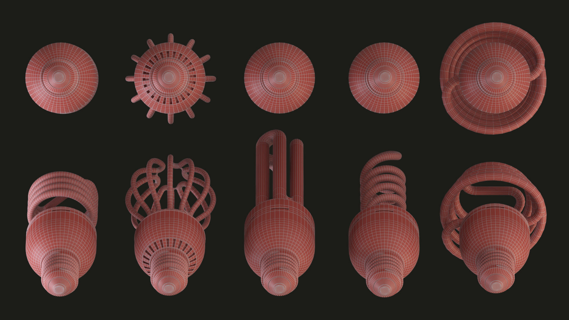Energy saving light bulbs  3D model_8