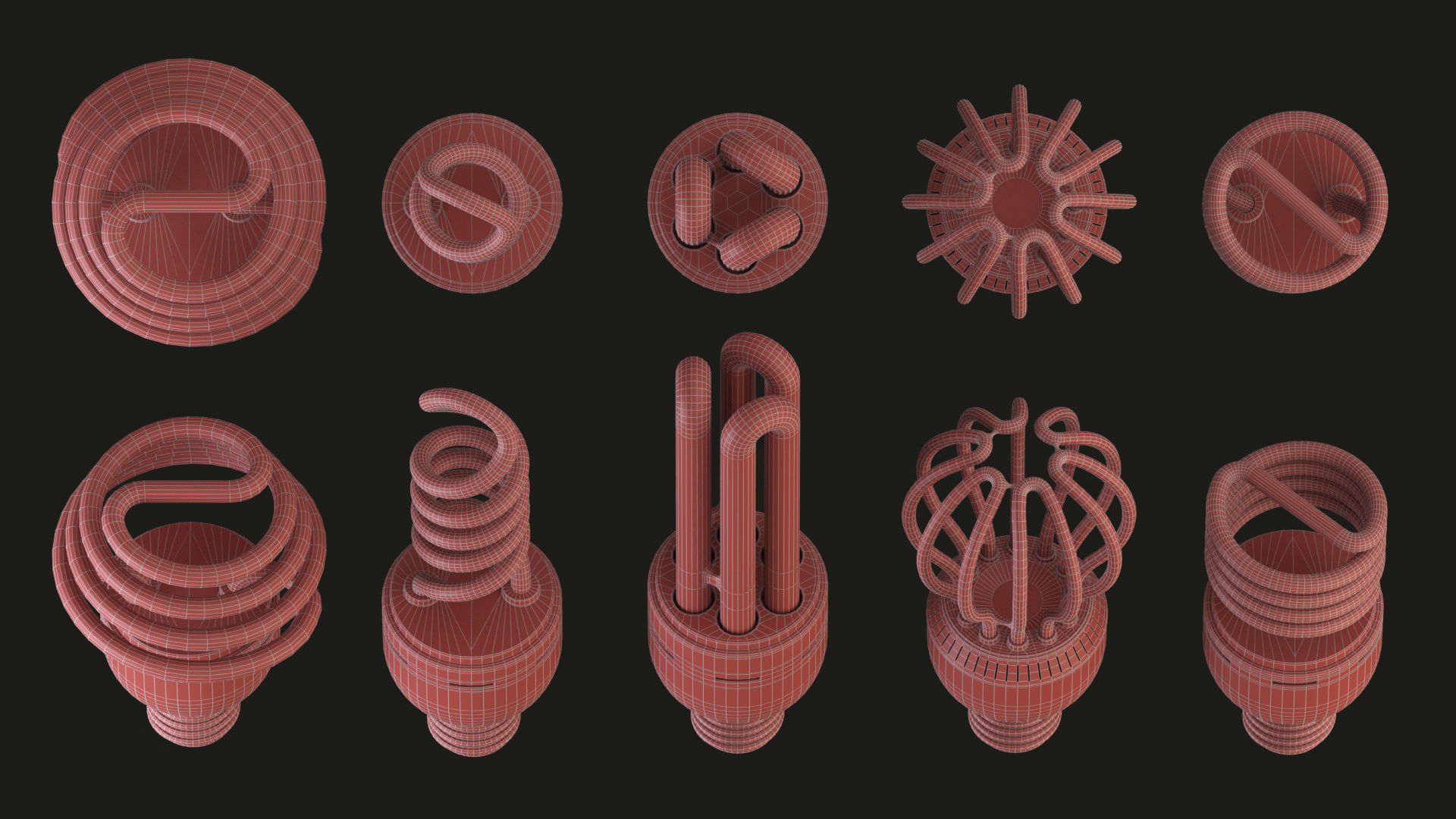 Energy saving light bulbs  3D model_7