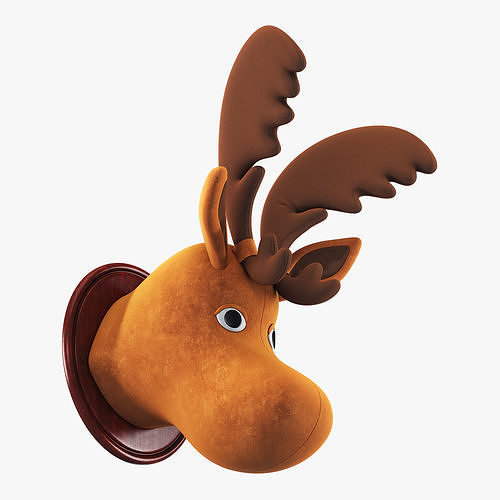 Fabric Moose Head Trophy 3D model 3