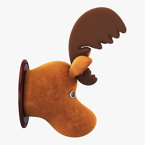 Fabric Moose Head Trophy 3D model 5