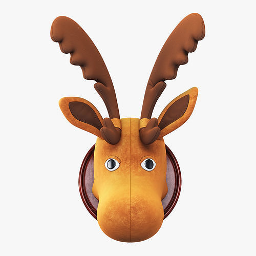 Fabric Moose Head Trophy 3D model 7