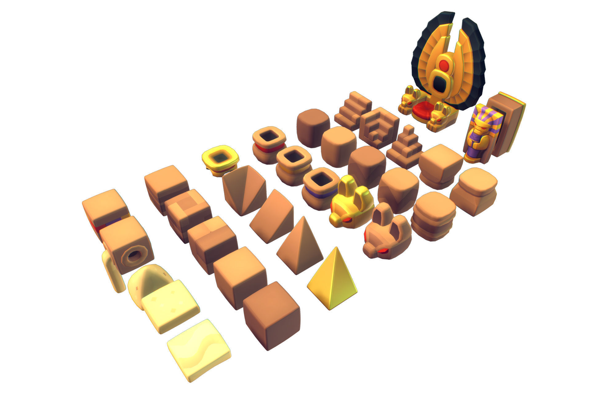 Cube World Bundle - Proto Series Low-poly 3D model_24