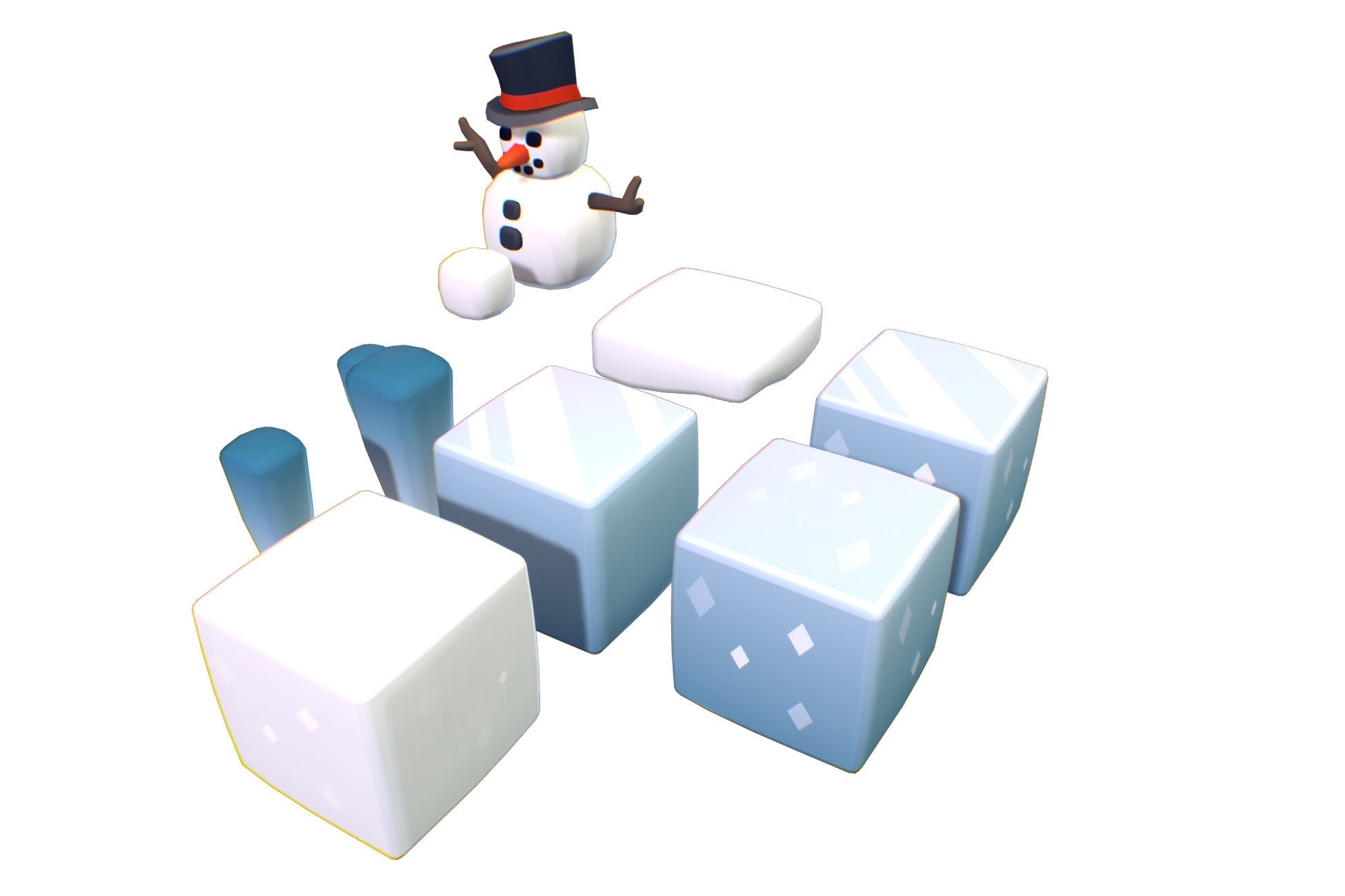 Cube World Bundle - Proto Series Low-poly 3D model_25