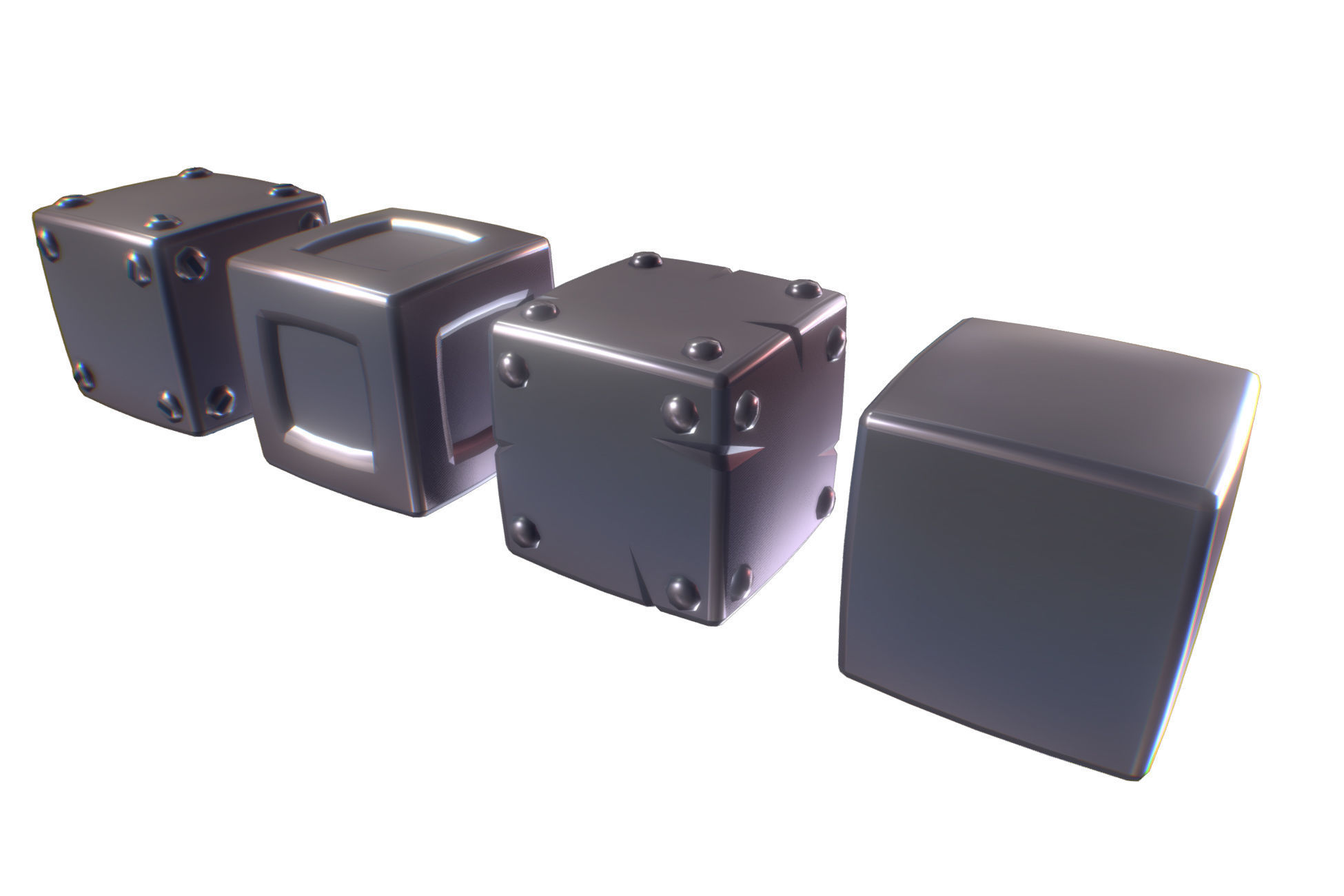 Cube World Bundle - Proto Series Low-poly 3D model_17