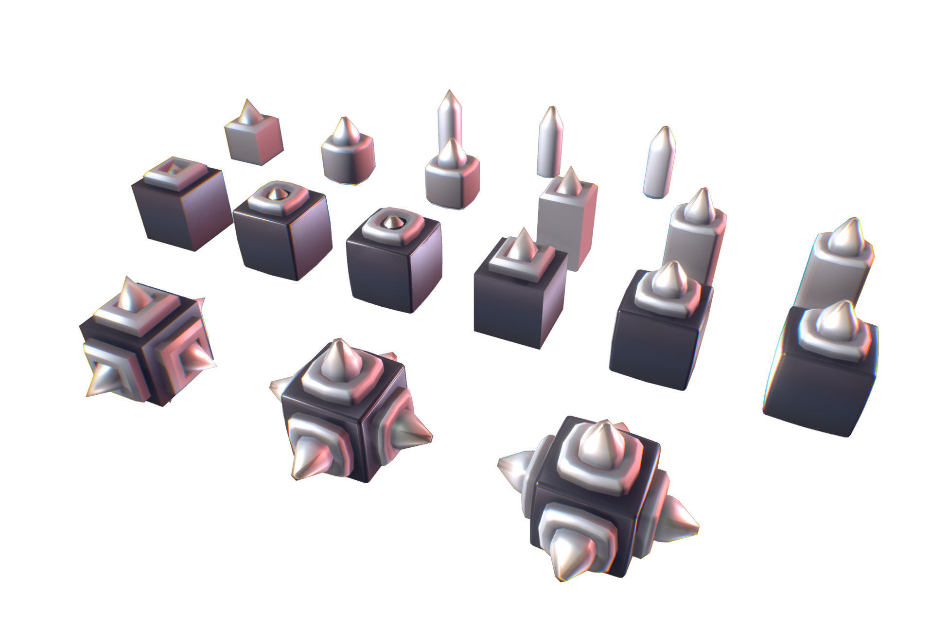 Cube World Bundle - Proto Series Low-poly 3D model_18