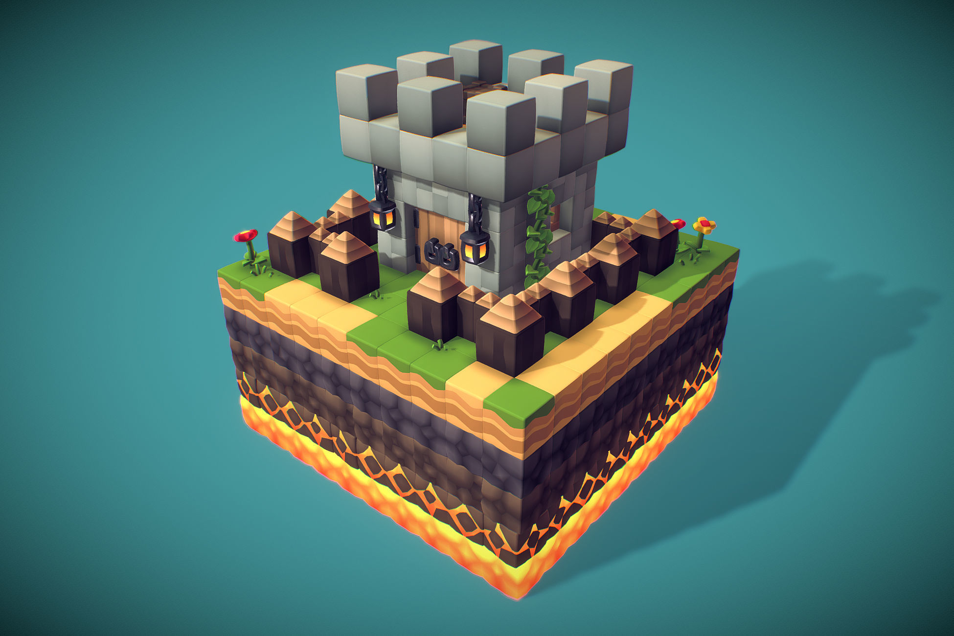 Cube World Bundle - Proto Series Low-poly 3D model_6
