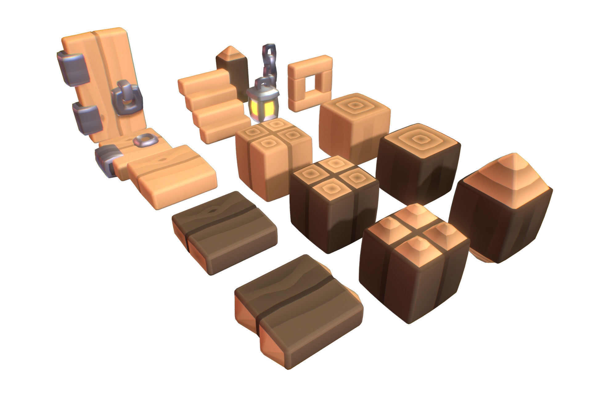 Cube World Bundle - Proto Series Low-poly 3D model_31