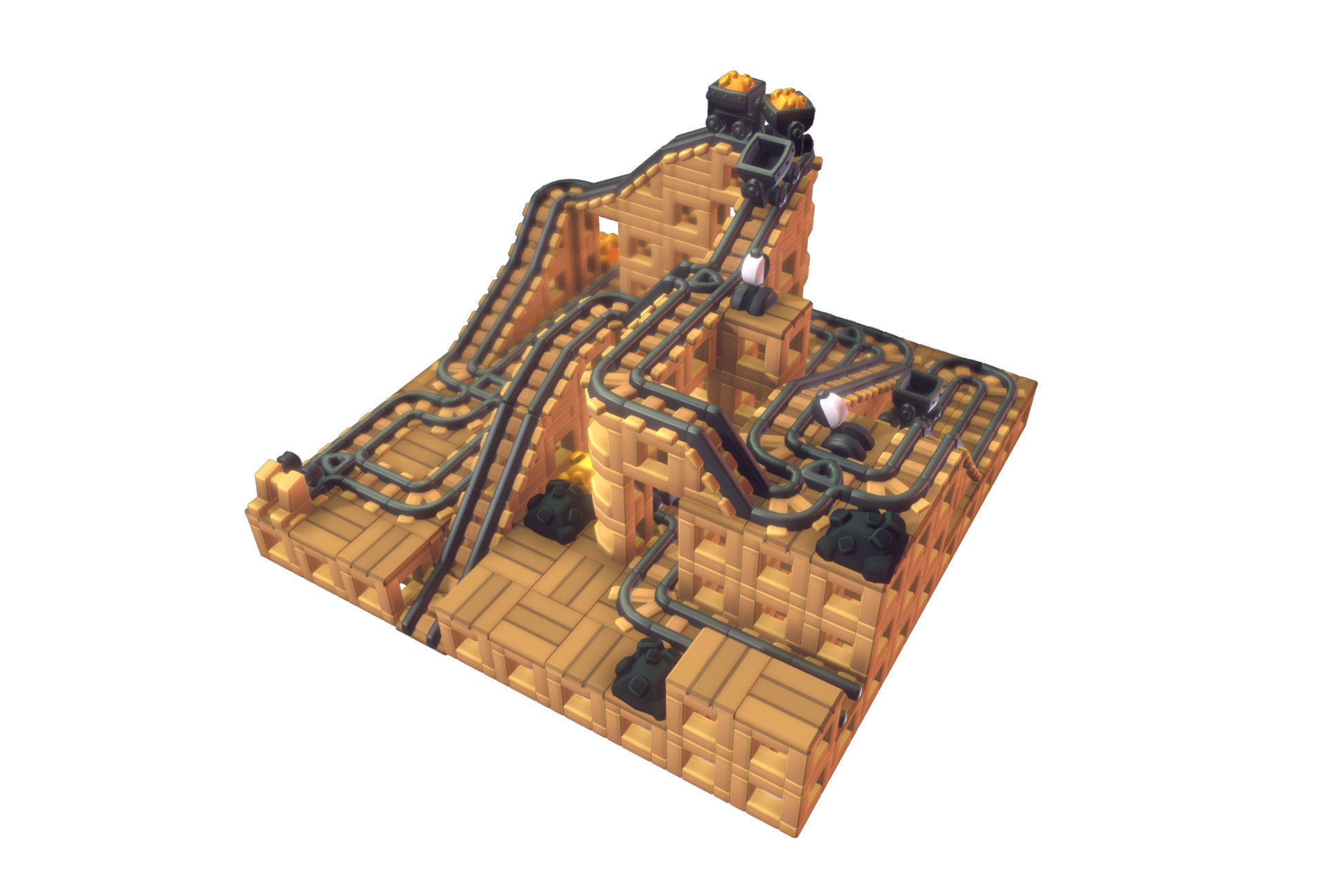 Cube World Bundle - Proto Series Low-poly 3D model_19