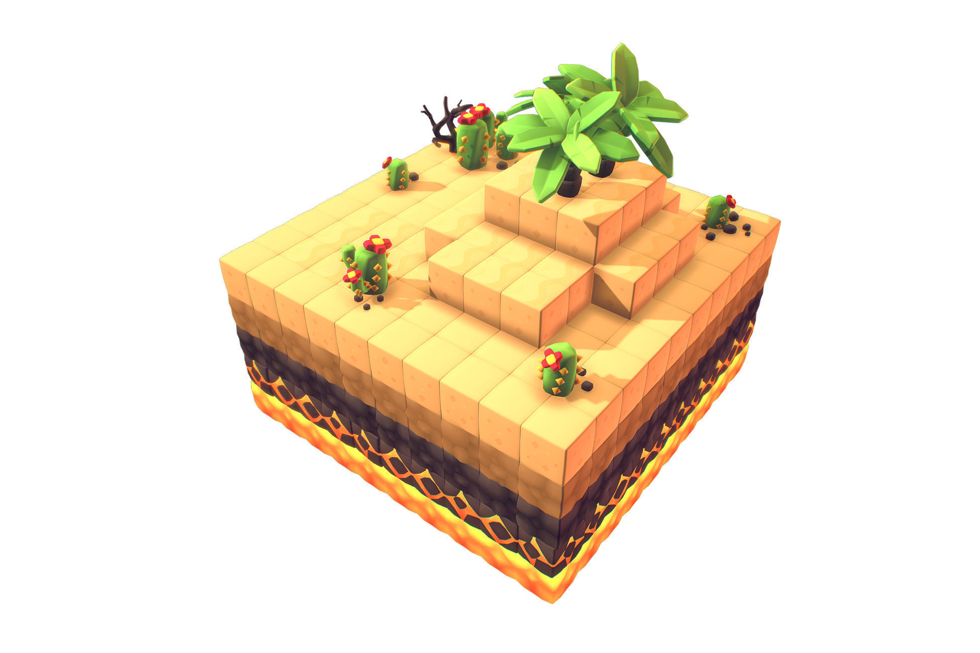 Cube World Bundle - Proto Series Low-poly 3D model_7