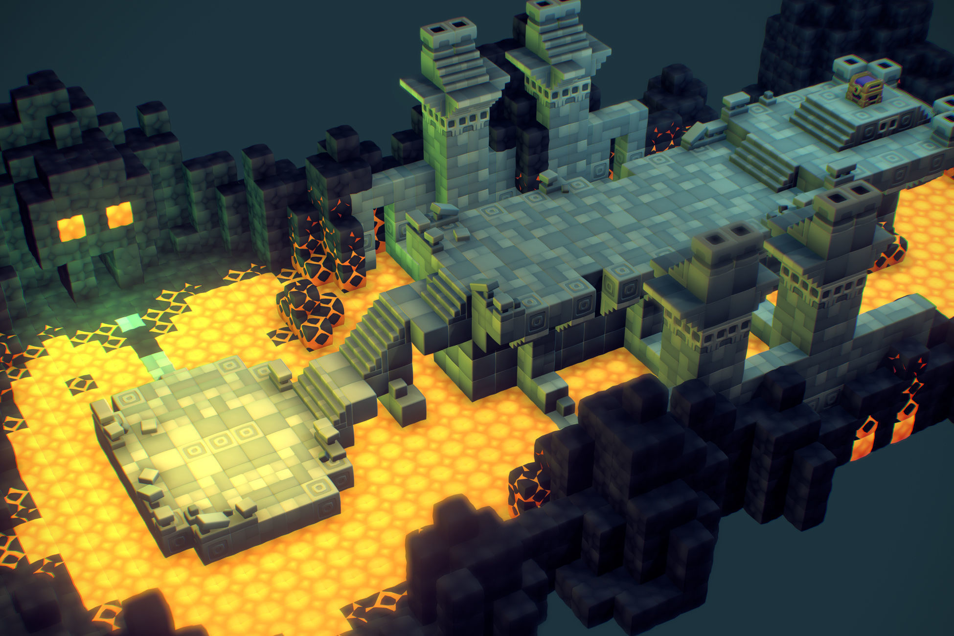 Cube World Bundle - Proto Series Low-poly 3D model_2