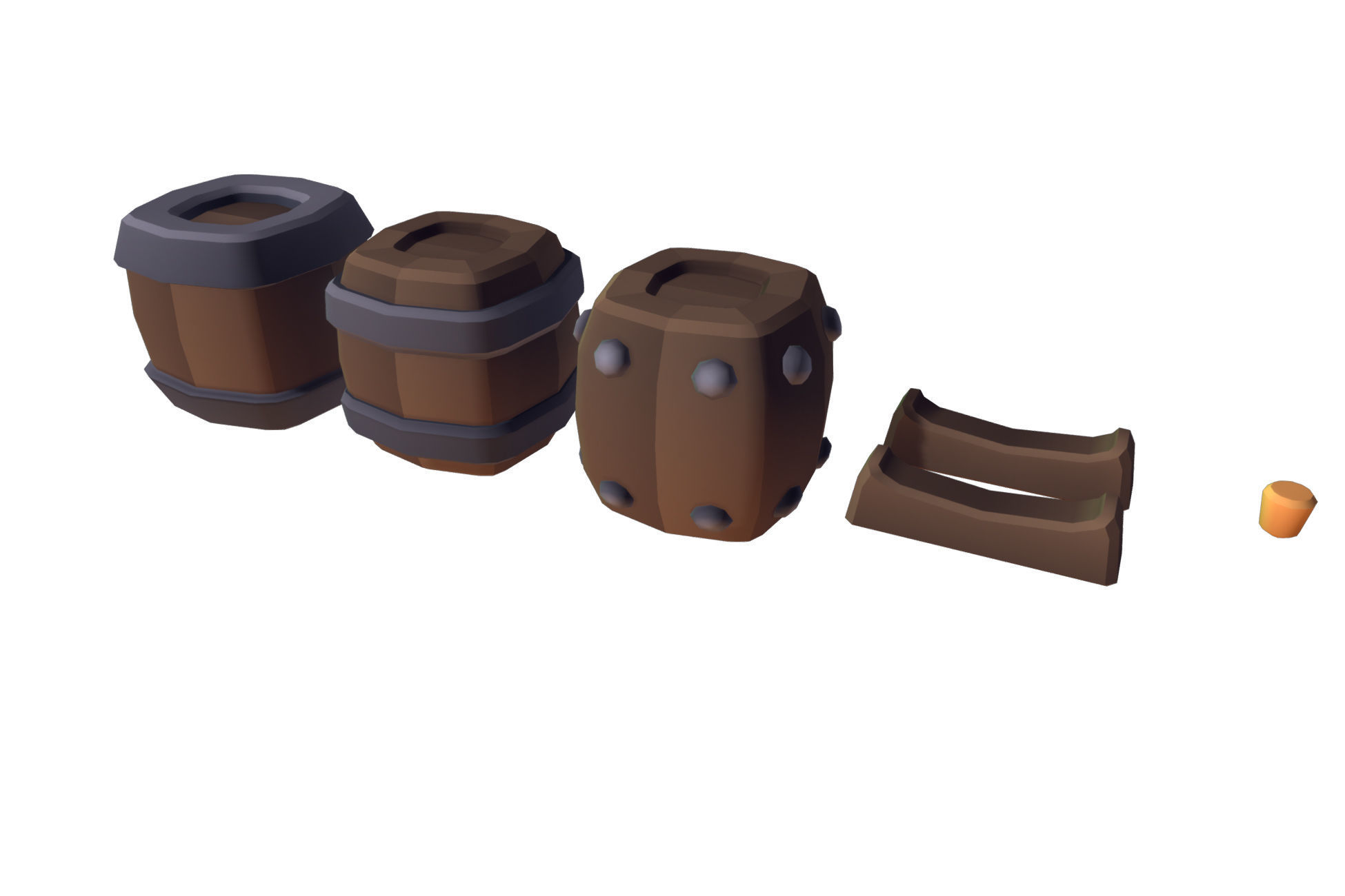 Cube World Bundle - Proto Series Low-poly 3D model_29