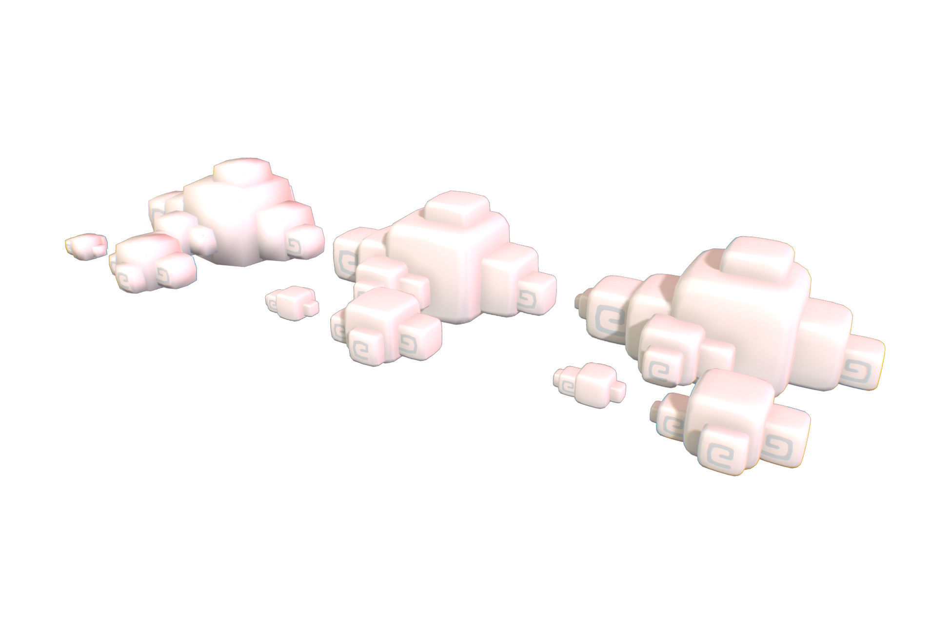 Cube World Bundle - Proto Series Low-poly 3D model_12