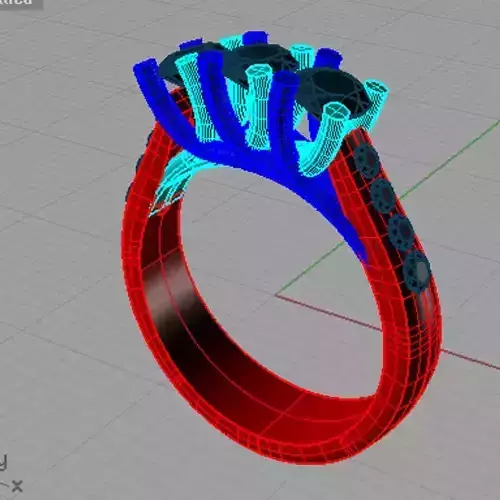 Diamond Trilogy Engagement  Anello trilogy pave TR36