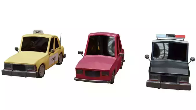 Collection  Cars  Toon Police Taxi