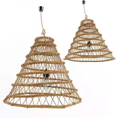 Bamboo rattan lamp Couleur Locale
